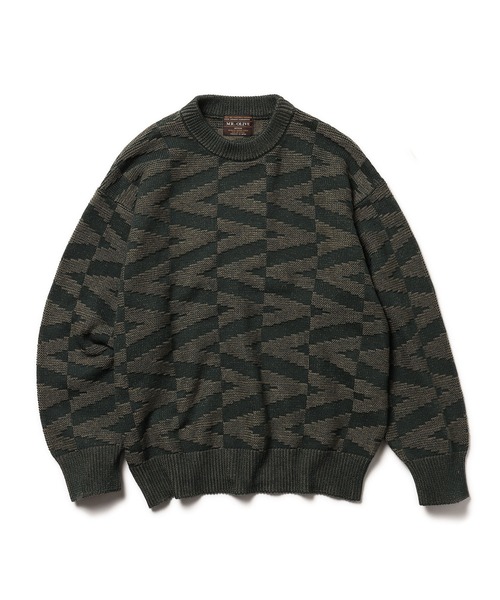 「MR.OLIVE」 長袖ニット MEDIUM グリーン メンズ_画像4