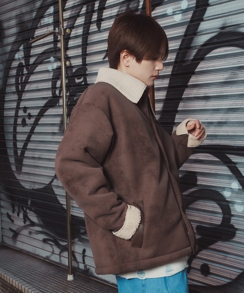 improves（インプローブス） ブルゾン アウター ボア襟 フェイク