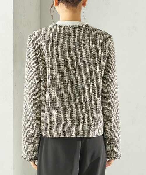 SHIPS（シップス） ジャケット ノーカラージャケット トライスピン 杢