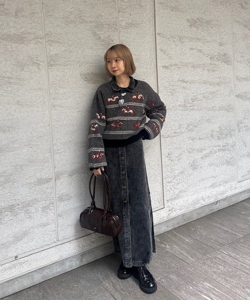 Ameri（アメリ） ニット セーター UND HORSE PATTERN KNIT レディース