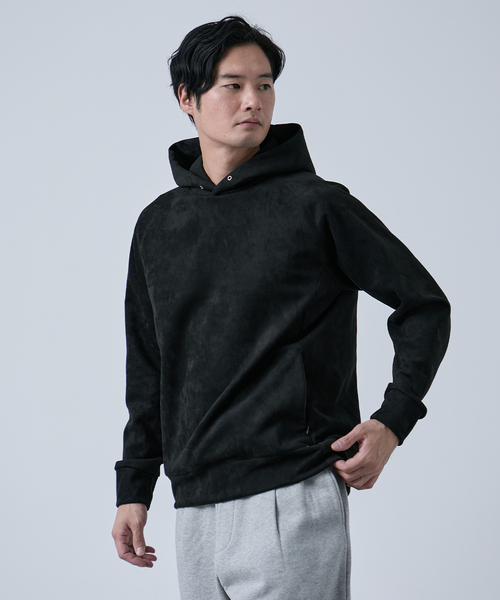 B.C STOCK（ベーセーストック） パーカー フェイクスエードパーカー