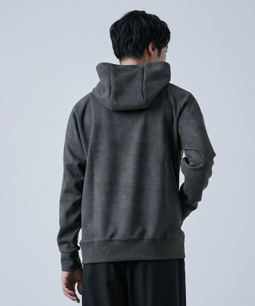 B.C STOCK（ベーセーストック） パーカー フェイクスエードパーカー