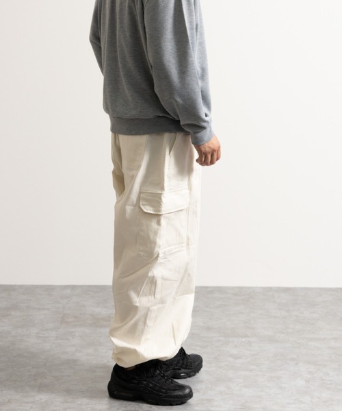 「NYLAUS」 チノパンツ LL ホワイト メンズ_画像5