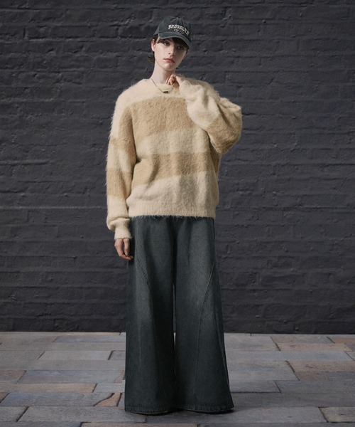 「ENDER PRODUCTS」 長袖ニット L ネイビー メンズ_画像3