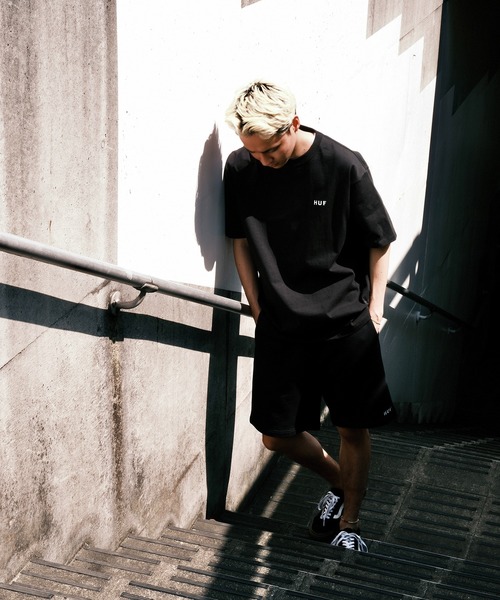 「HUF」 半袖Tシャツ LARGE オレンジ系その他 メンズ_画像4