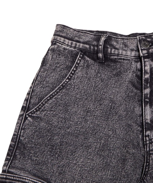 「PUNYUS」 デニムハーフパンツ 4 ブラック レディース_画像8