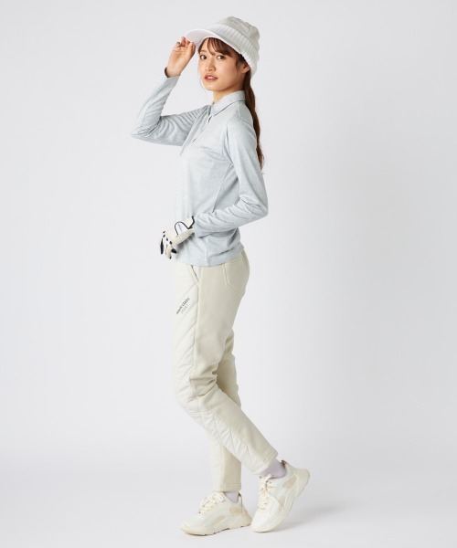 「marie claire」 長袖ポロシャツ MEDIUM ライトピンク レディース_画像7