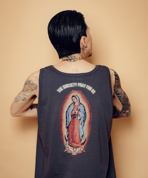マリア柄タンクトップ Subciety（サブサエティ） タンクトップ Maria tank top メンズ