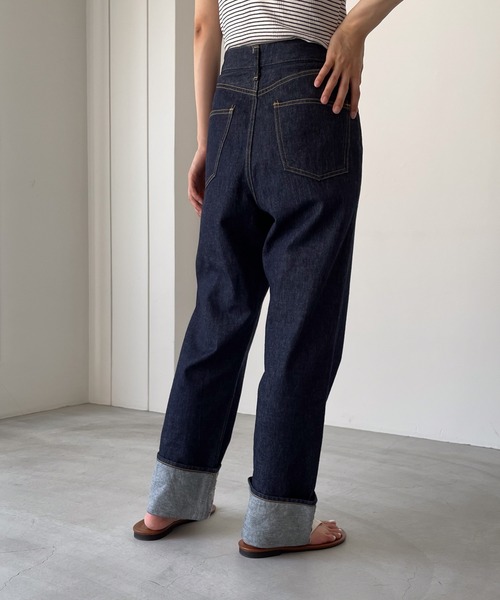 「CANAL JEAN」 デニムパンツ 25 ノンウォッシュ レディース_画像2