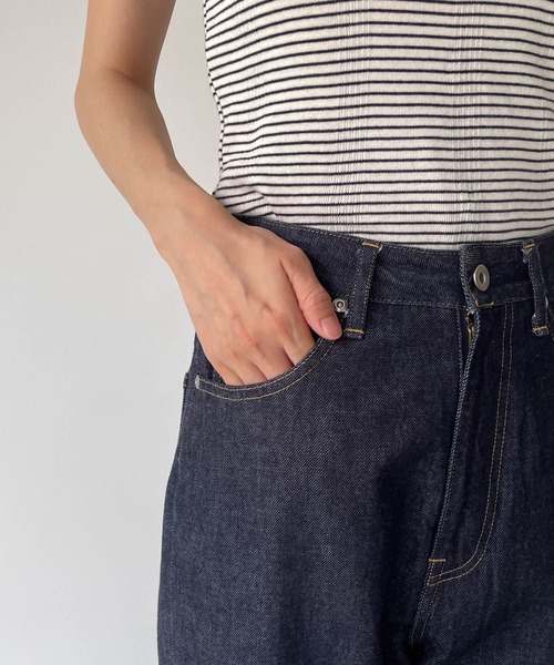 「CANAL JEAN」 デニムパンツ 25 ノンウォッシュ レディース_画像3