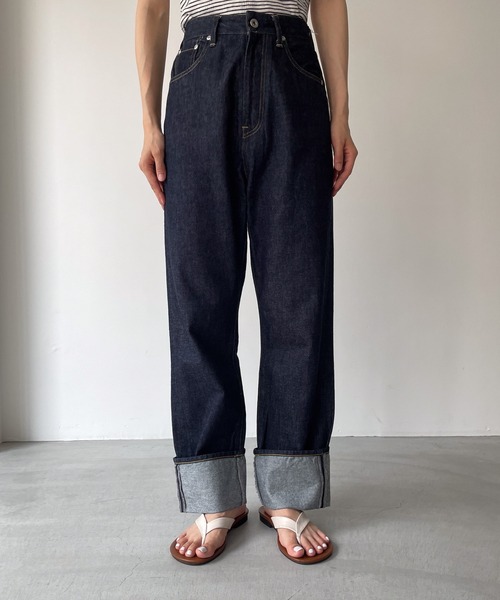 「CANAL JEAN」 デニムパンツ 25 ノンウォッシュ レディース_画像6