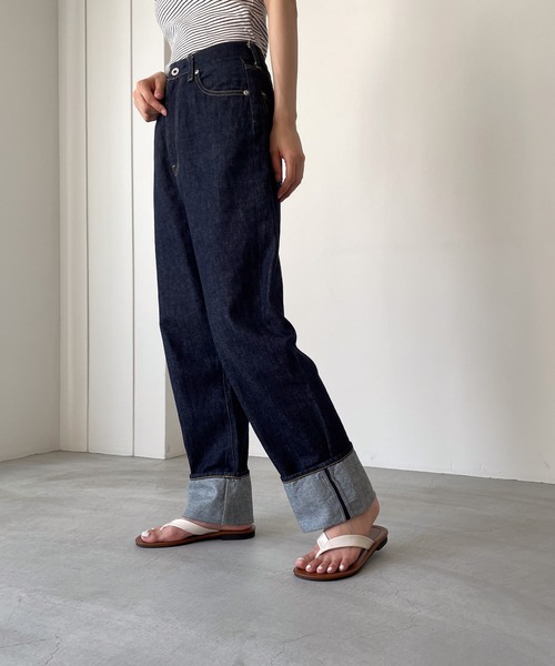 「CANAL JEAN」 デニムパンツ 25 ノンウォッシュ レディース_画像7