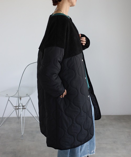 「TRIANGLE PALETTE」 ノーカラーコート FREE アイボリー レディースの画像3