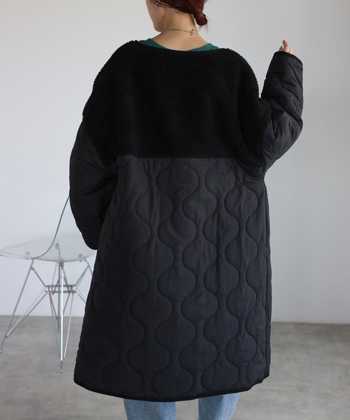 「TRIANGLE PALETTE」 ノーカラーコート FREE アイボリー レディースの画像4