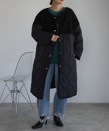 「TRIANGLE PALETTE」 ノーカラーコート FREE アイボリー レディースの画像5