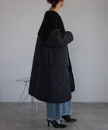 「TRIANGLE PALETTE」 ノーカラーコート FREE アイボリー レディースの画像6