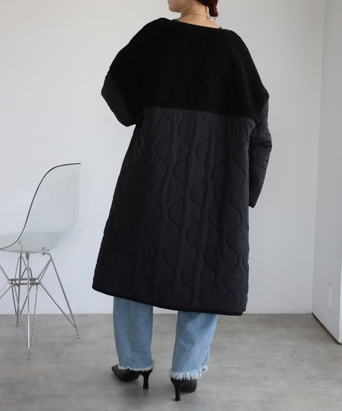 「TRIANGLE PALETTE」 ノーカラーコート FREE アイボリー レディースの画像7