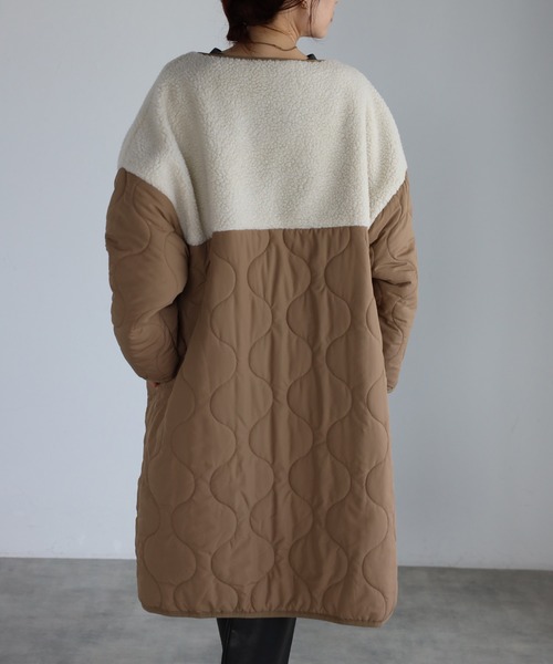 「TRIANGLE PALETTE」 ノーカラーコート FREE アイボリー レディースの画像9