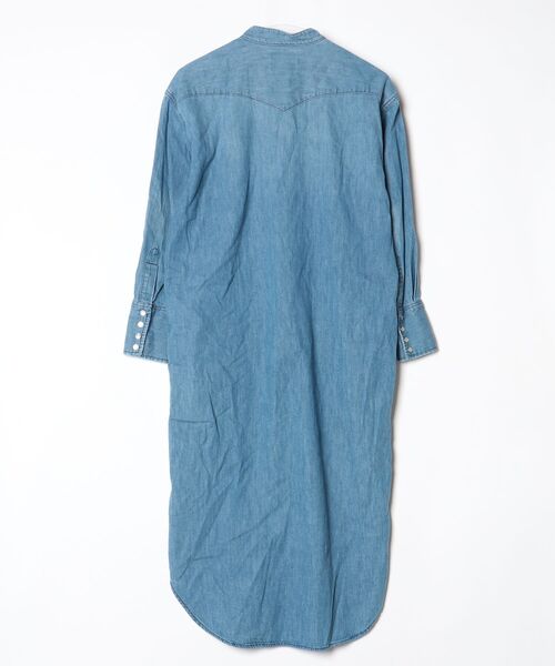 「Wrangler」 長袖ワンピース FREE ブルー レディース_画像2