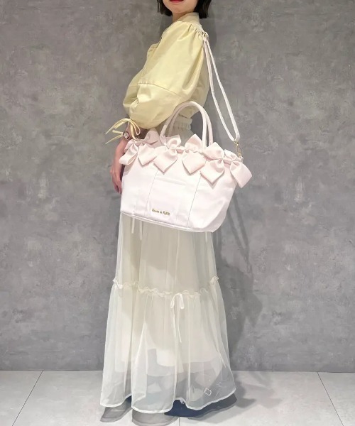 Maison de FLEUR（メゾンドフルール） トートバッグ ボリュームリボン