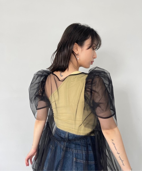 「SANSeLF」 長袖ワンピース FREE ブラック レディース_画像7