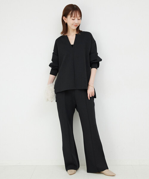 「SLOBE IENA」 イージーパンツ 36 ネイビー レディース_画像3