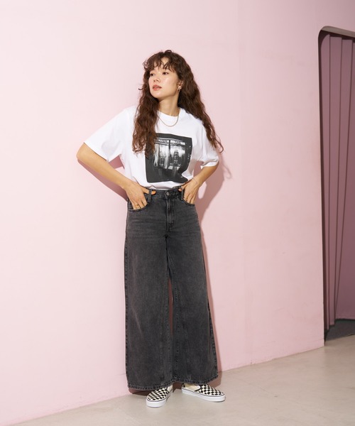 「501」 デニムパンツ 23inch ライトブルー レディース_画像6