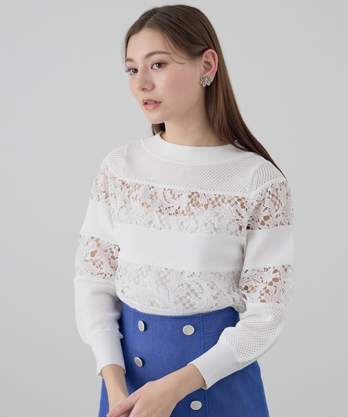 「ANAYI」 長袖ニット 38 ホワイト レディース_画像2