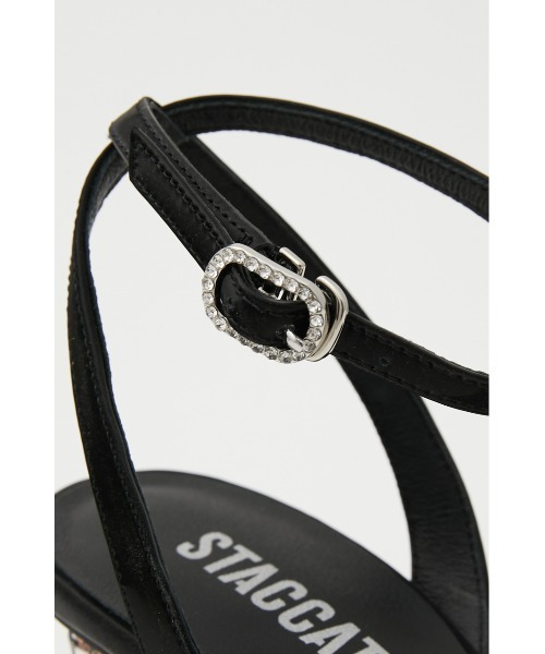 「STACCATO」 ヒールサンダル 24cm サーモンピンク レディース_画像9