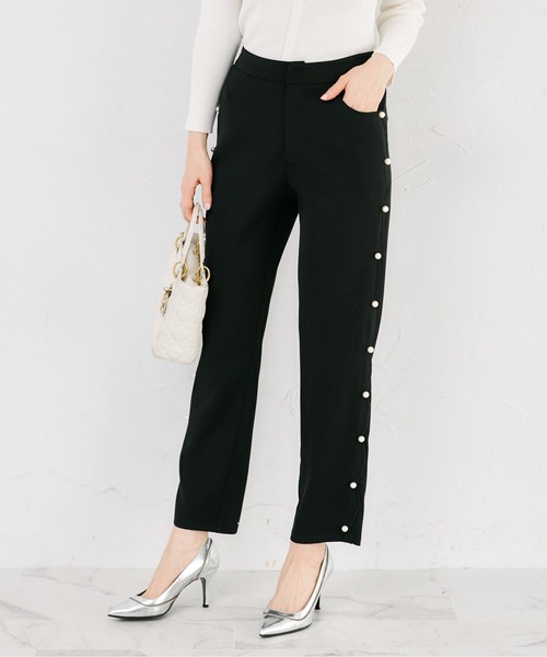 tocco closet（トッコ クローゼット） スラックス パンツ パール付き