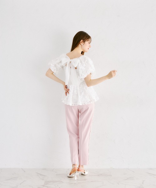 tocco closet（トッコ クローゼット） スラックス パンツ パール付き