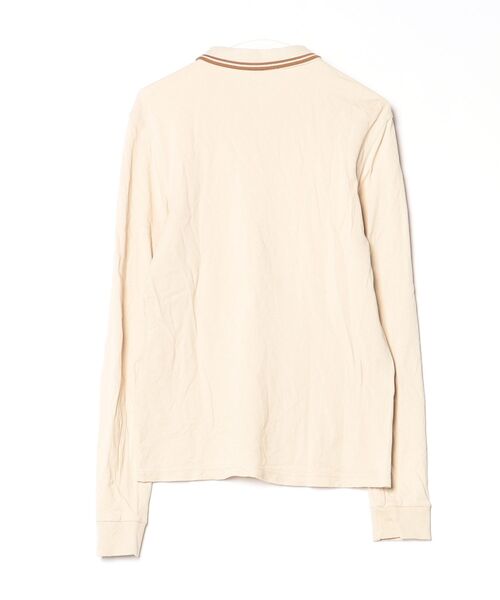 「FRED PERRY」 長袖ポロシャツ MEDIUM ベージュ メンズ_1