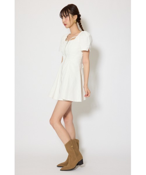 rienda（リエンダ） ワンピース 半袖 「SNSで話題」フロントジップ