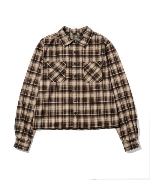 「Noen」 長袖シャツ MEDIUM ブラウン メンズの画像