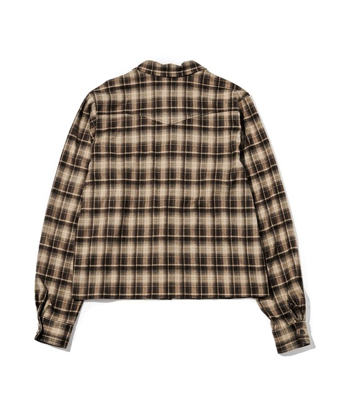 「Noen」 長袖シャツ MEDIUM ブラウン メンズの画像