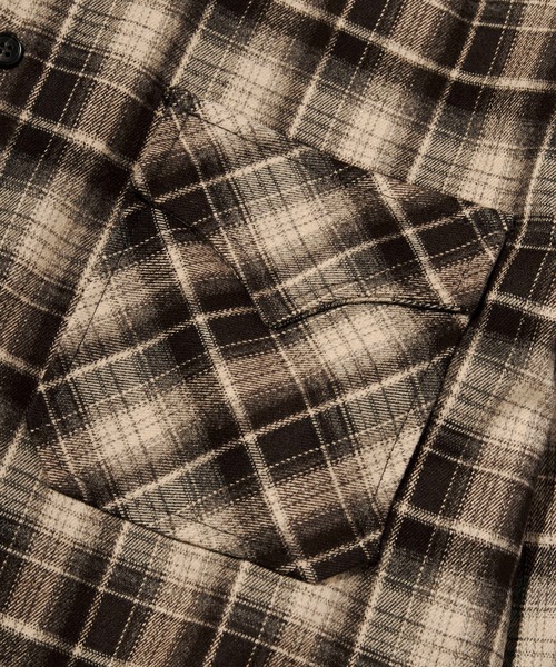 「Noen」 長袖シャツ MEDIUM ブラウン メンズの画像