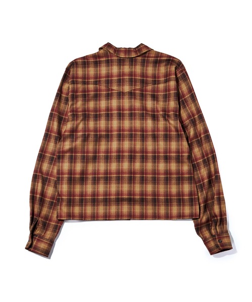 「Noen」 長袖シャツ MEDIUM ブラウン メンズの画像