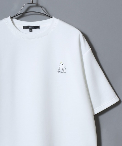 ANPAS（アンパス） tシャツ 速乾 Cat ＆ Ghost Embroidered Short