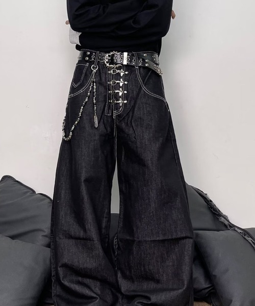 VIBGYOR ワイドパンツ ジーンズ 「Bls」 「ZM」「Bling Leads」フック