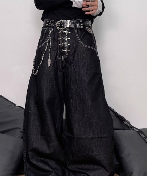 VIBGYOR ワイドパンツ ジーンズ 「Bls」 「ZM」「Bling Leads」フック