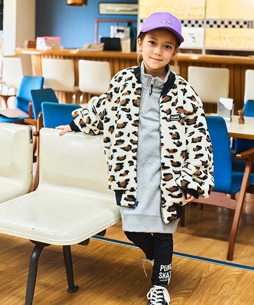 「X-girl Stages」 「KIDS」長袖ワンピース 140cm トップグレー キッズ_画像4