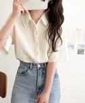 ブラウス シャツ 夏 半袖 「8月上旬再入荷」...の詳細画像2
