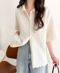 ブラウス シャツ 夏 半袖 「8月上旬再入荷」...の詳細画像3