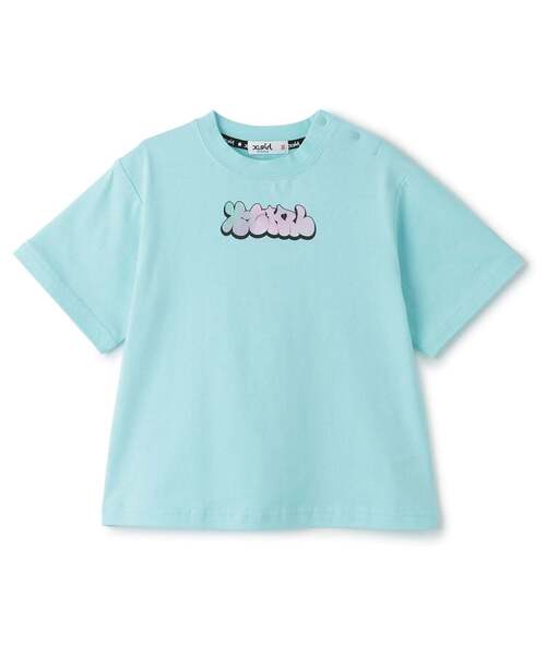 uvカット ワンピース ガールイラストバックプリント ビッグTワンピ キッズ 子供服 女の子の画像