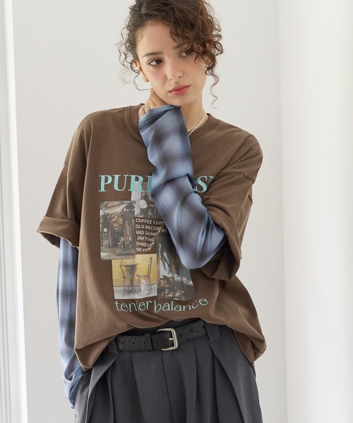 collab 2pieceレイヤードトップス PBLIM tシャツ 「UNISEX」アソートシアートップス / レイヤード