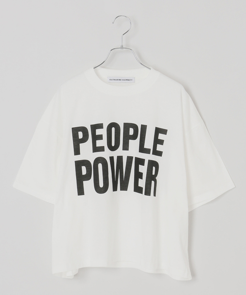 tシャツ 「別注 / 追加」KATHARINE HAMNETT / キャサリンハムネット SLOGAN TEE レディースの画像