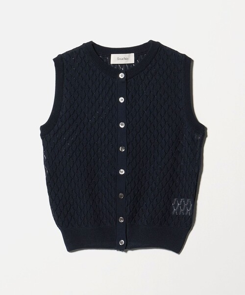 6 ベスト ジレ 「別注」「Ernie Palo for 6」OPEN WORK KNIT VEST