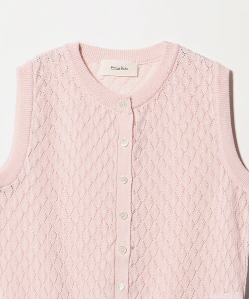 【完売品】6 ROKU ニットベスト 6 ベスト ジレ 「別注」「Ernie Palo for 6」OPEN WORK KNIT VEST