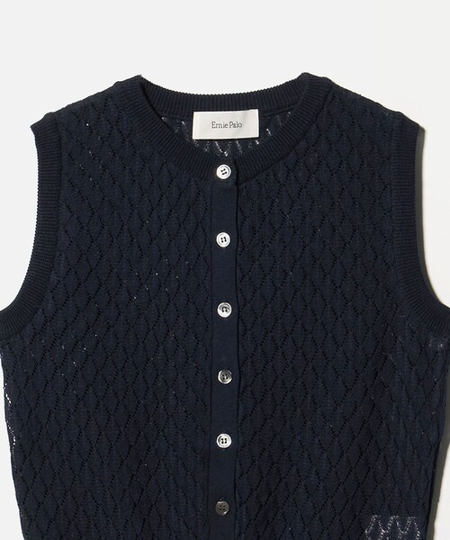 6 ベスト ジレ 「別注」「Ernie Palo for 6」OPEN WORK KNIT VEST