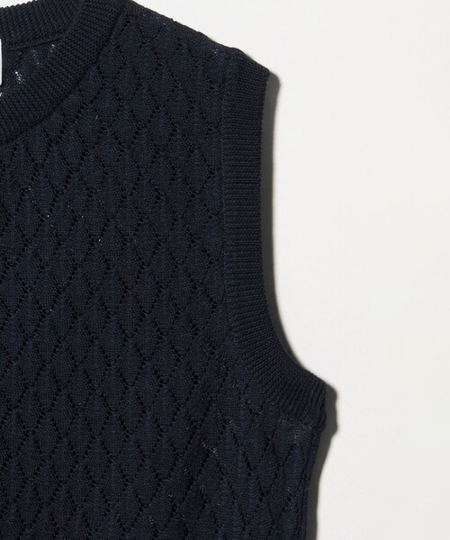 6 ベスト ジレ 「別注」「Ernie Palo for 6」OPEN WORK KNIT VEST